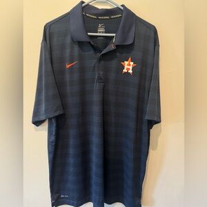 Nike Houston Astros Victory Striped Performance Polo Mens Size XXL